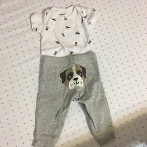 Carter’s puppy dog onesie and pants set